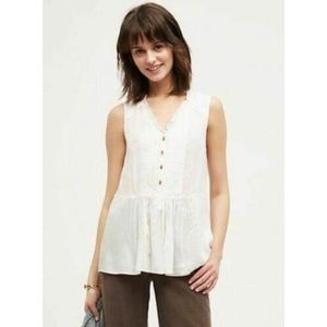 Holding Horses Anthro Swiss Dot Peasant Tank